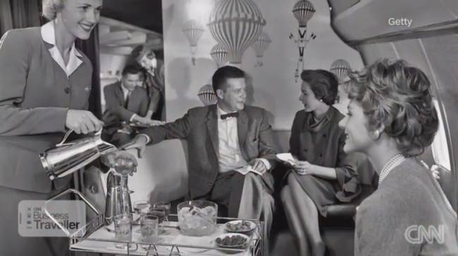 Fliegen als gesellschftliches Ereignis-in den 50er-Jahren (Foto: CNN International)